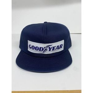 Vintage 80s Swingster USA Made Good Year Goodyear Racing Trucker Hat SnapBack